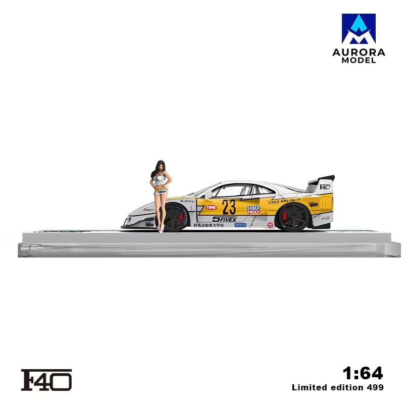 Amazon | 1/64 aurora model フェラーリ F40#23 フィギュア付き